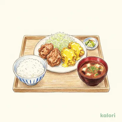 ハニーマスタード合盛り定食（4個）