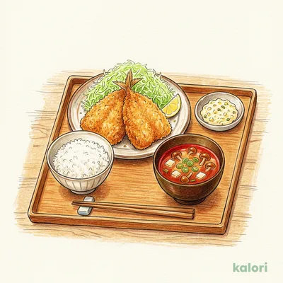 アジフライ定食