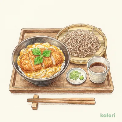 ヒレかつ丼（2枚）＆もり蕎麦セット