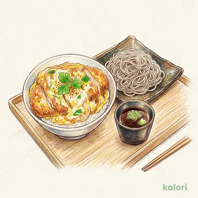 Double Cutlet Rice Bowl & Cold Soba Set