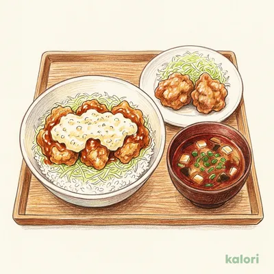 チキン南蛮丼＆から揚げ味噌汁セット