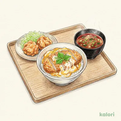 Cutlet Rice Bowl & Fried Chicken Miso Soup Set