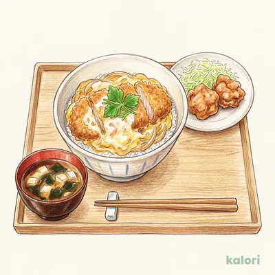 Fillet Cutlet Rice Bowl (2 pieces) & Fried Chicken Miso Soup Set