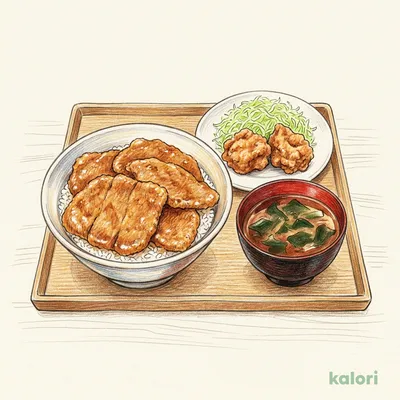 新潟タレかつ丼（4枚）＆から揚げ・味噌汁セット