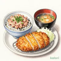 ねぎとろ丼とヒレかつ膳