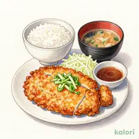 信州名物　よくばり山賊焼き定食（大判から揚げ１枚＆ももから揚げ２コ）