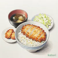 信州名物　山賊焼き丼から揚げ味噌汁セット
