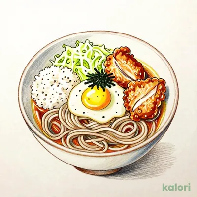 ★蕎麦2倍★鶏つけ汁蕎麦定食（生卵・から揚げ付き）