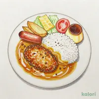 おこさまカレー・メンチかつプレート