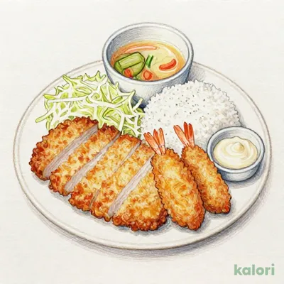 ヒレ＆海老フライ定食