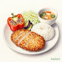 ヒレ&野菜肉詰め定食