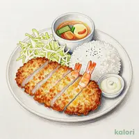 ロース＆海老フライ定食
