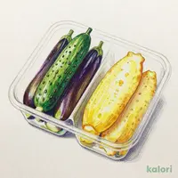 きゅうり漬とつぼ漬の2色カップ