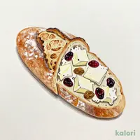 クリームチーズとレーズン&クランベリーのフランスパン
