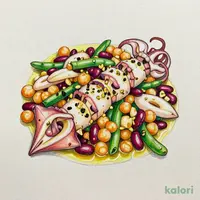 ボイルいかと豆のアーリオ・オーリオ