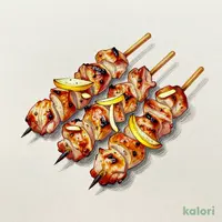 Grilled Chicken and Duck Sticks, Lemon Flavor