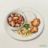 Pork Stamina Bowl with Peperoncino & Fried Chicken
