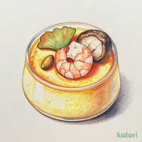 Wabisaisai Chawanmushi (Steamed Egg Custard with Shrimp)