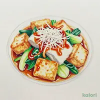 彩り野菜と魚、揚げ豆腐の煮おろしかけ定食