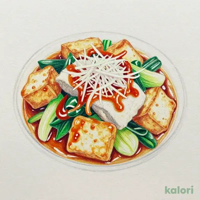 彩り野菜と魚、揚げ豆腐の煮おろしかけ定食