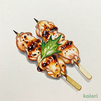 鶏ももの金山寺味噌串焼