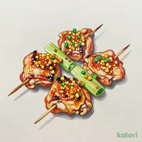 揚王～清流若どりねぎま串～背徳にんにくソース