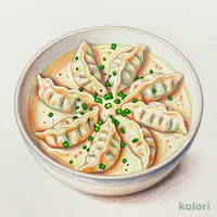 鶏白湯出汁の炊き餃子