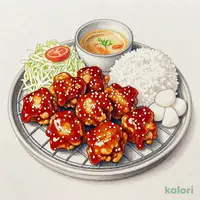 ヤンニョムチキンからあげ定食（10個）
