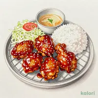 ヤンニョムチキンからあげ定食（6個）