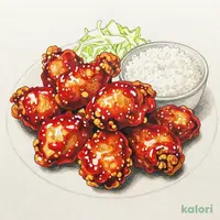 ヤンニョムチキンからあげ定食（8個）