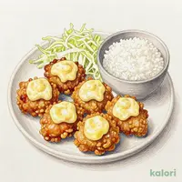 玉子たっぷりタルタルソースからあげ定食（10個）