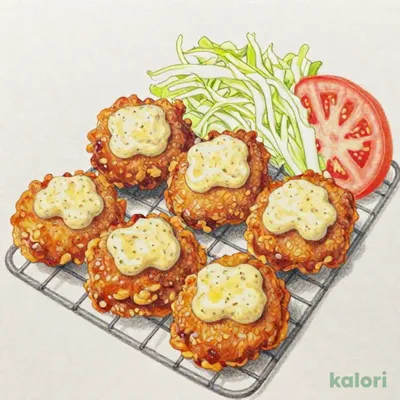 玉子たっぷりタルタルソースからあげ定食（6個）