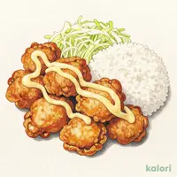 玉子たっぷりタルタルソースからあげ定食（8個）