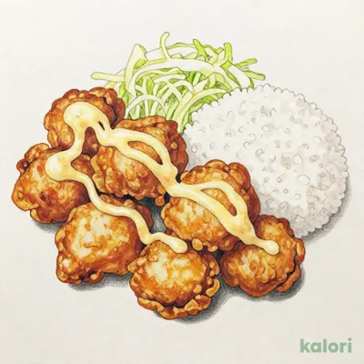玉子たっぷりタルタルソースからあげ定食（9個）