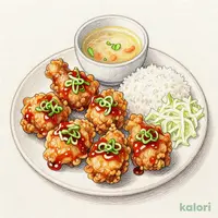 自家製油淋鶏からあげ定食（10個）