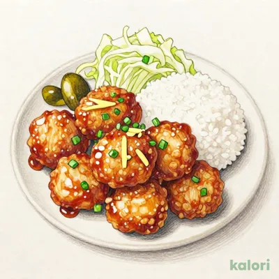 自家製油淋鶏からあげ定食（9個）
