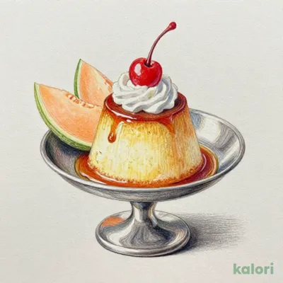 プリンアラモード(赤肉メロン)
