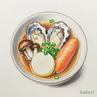 「広島県産」牡蠣としめじの味噌汁