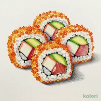 まぐろアボカドロール(まぐろ・かにかま・アボカド・とびっ子・胡瓜)
