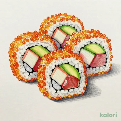 まぐろアボカドロール（まぐろ・かにかま・アボカド・とびっ子・胡瓜）