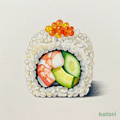 エビアボカドロール（エビ・かにかま・アボカド・とびっ子・胡瓜）