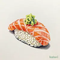 サーモン醤油漬(山わさび)(1貫)