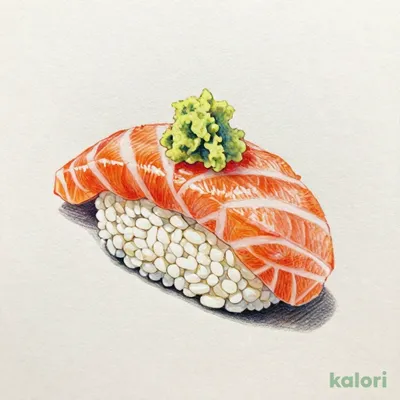 サーモン醤油漬（山わさび）（1貫）
