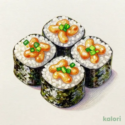 大人の納豆巻（わさびとねぎ入り）