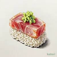 天然まぐろ醤油漬け（山わさび）（1貫）