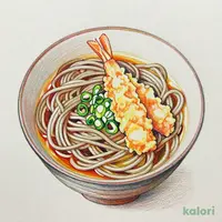 温かい海老天そば