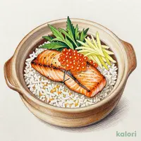 ふくいサーモンといくらの土鍋ご飯
