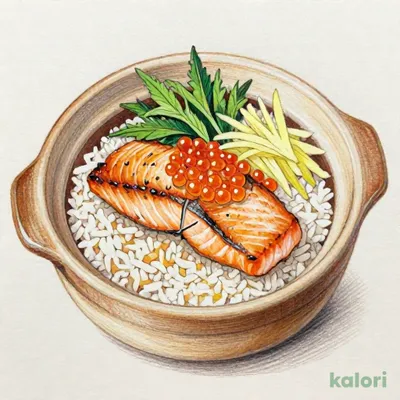 ふくいサーモンといくらの土鍋ご飯