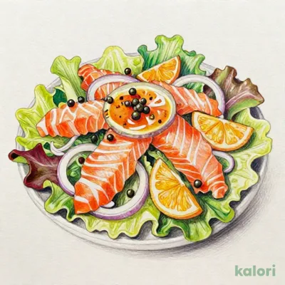 スモークサーモンと玉葱のサラダ