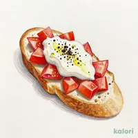 トマトとフロマージュブランのブルスケッタ